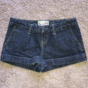 Dark jean shorts